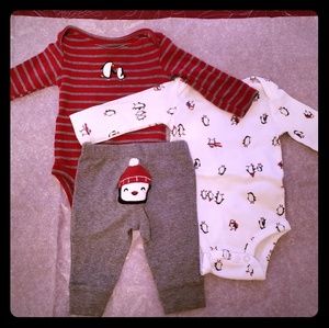 3 piece, 3mo Carters outfit
